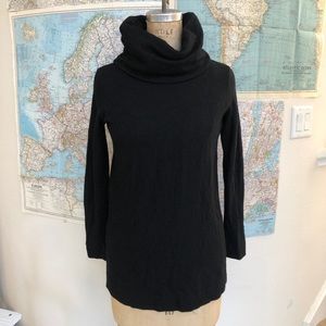COS cowl neck sweater wool cotton black small